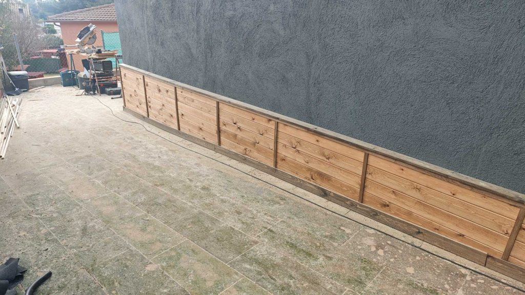 Close-up of eco-certified wood with clean finishes and metal reinforcements.